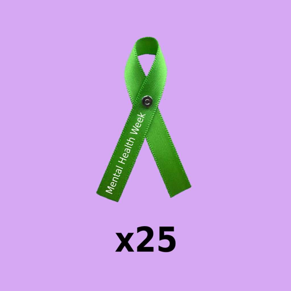 Lapel ribbons (pack of 25) — Queensland Mental Health Week